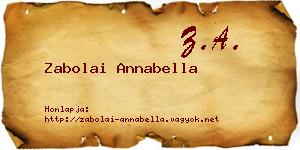 Zabolai Annabella névjegykártya